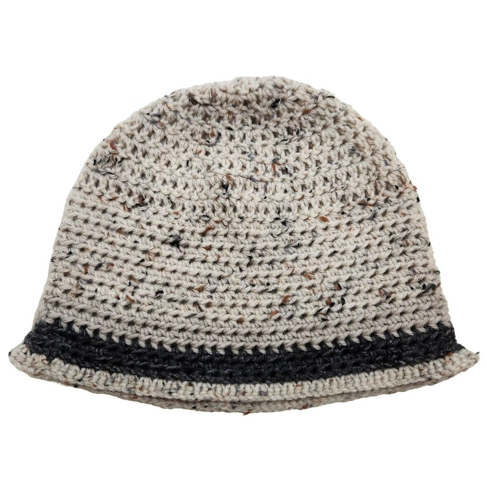 Bucket Hat aran grey handknit